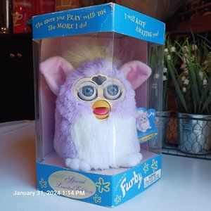 Vintage 1998 "Spring Time" Furby Special Limited Edition 70-884 Purple & White